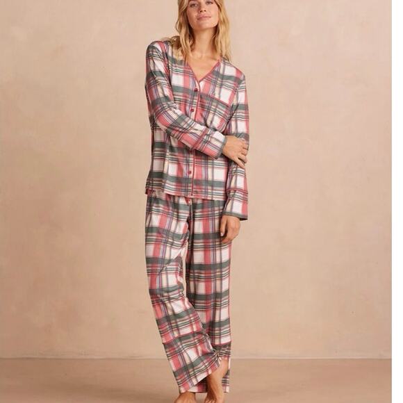 Summersalt Other - Summersalt festive plaid soft knit women’s pj set size large
